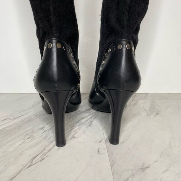 Aquatalia Rolla Black Suede Tall Boot 8 1/2 - Picture 5 of 16